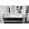 Castello Usa Amazon 84-inch Black Vanity Set with White Top and Black Handles CB-MC-84BLK-BL-2056-WH - alternate 3